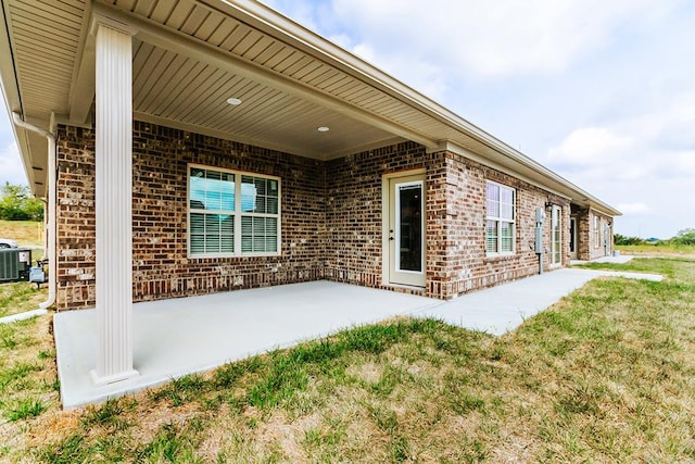 view of patio / terrace featuring central AC