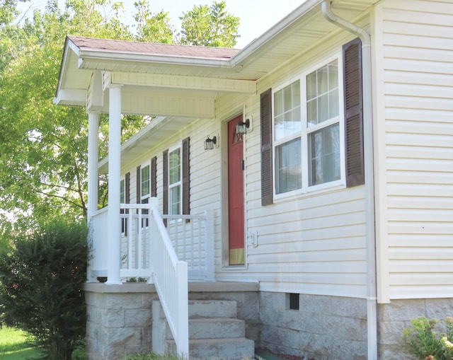 view of exterior entry