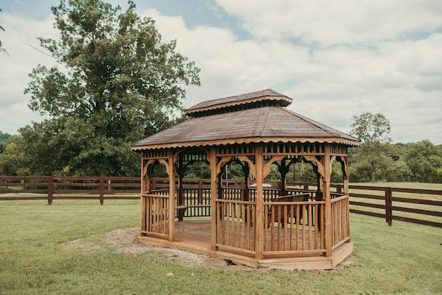 8594 Morehead Rd, Flemingsburg, KY 41041 - view of community featuring a yard, a gazebo, and fence
