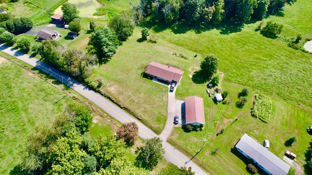 bird's eye view with a rural view