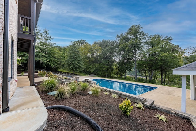 outdoor pool featuring a patio area