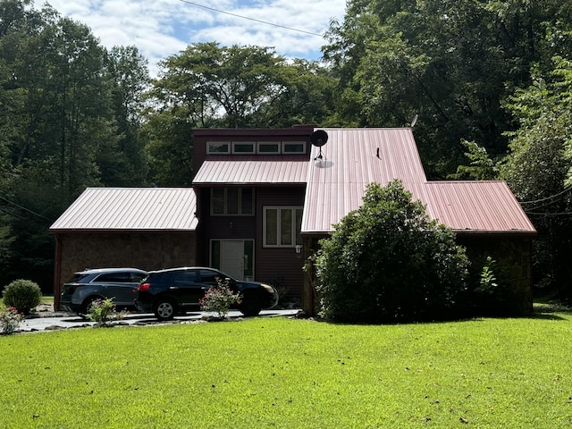 view of outdoor structure with a wooded view