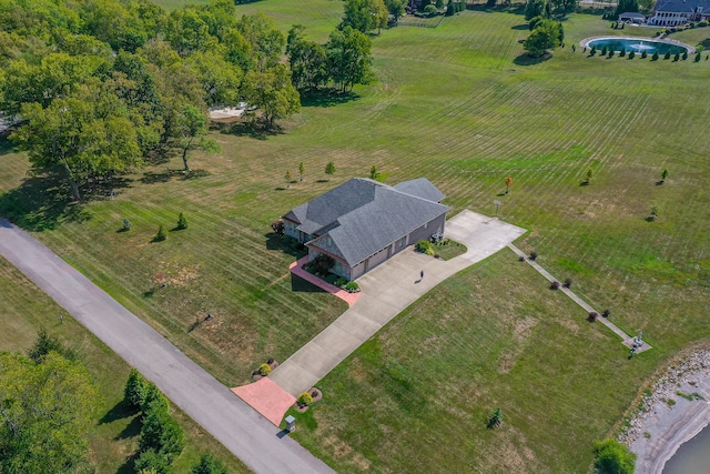 aerial view with a rural view