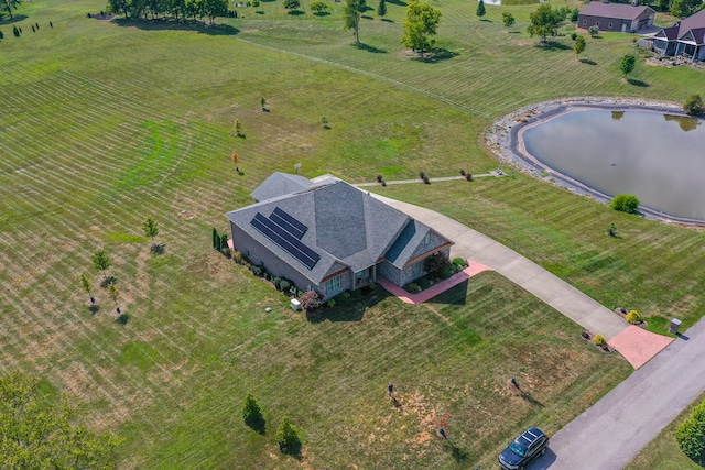 drone / aerial view with a rural view