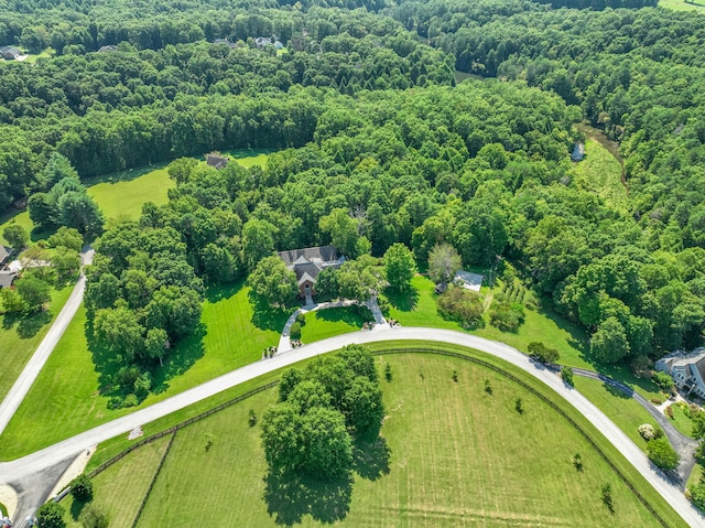 bird's eye view featuring a rural view