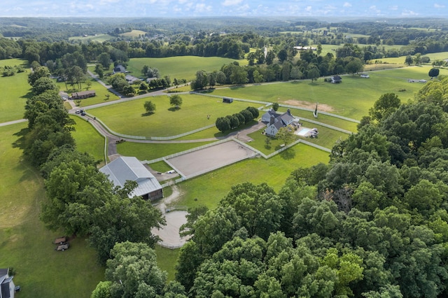 bird's eye view with a rural view