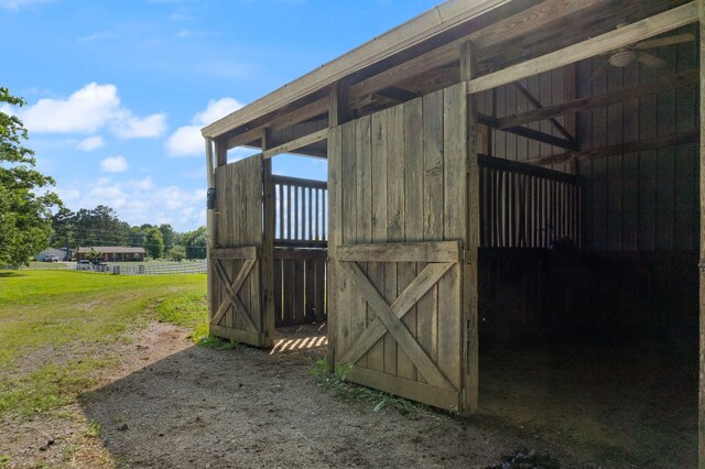 view of horse barn