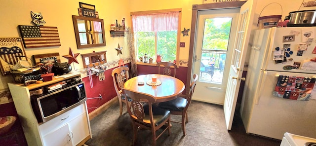 view of dining area