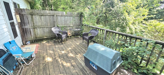 deck with grilling area