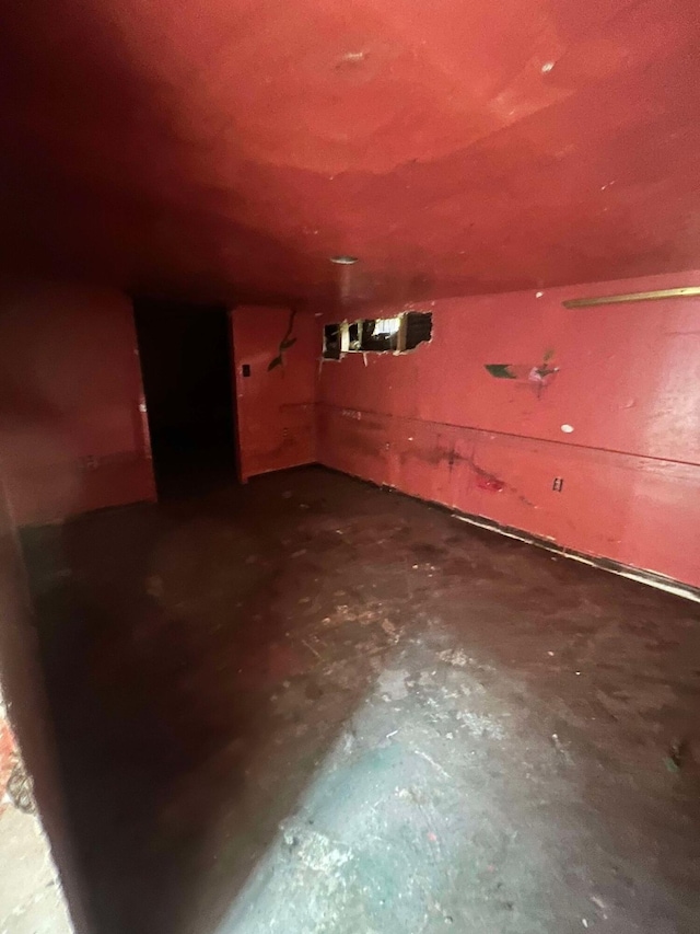 bonus room with concrete floors