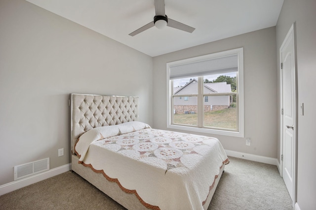 1830 Hunter Dr, Lancaster, KY 40444 - bedroom featuring carpet, baseboards, and a ceiling fan