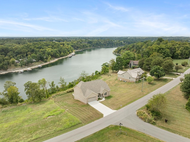 1830 Hunter Dr, Lancaster, KY 40444 - aerial view of a large body of water and a heavily wooded area