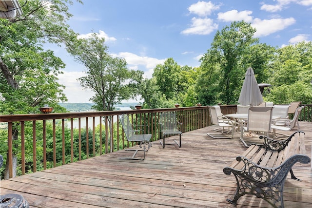 view of wooden terrace