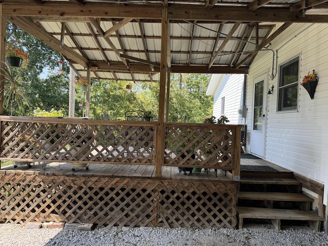 view of wooden terrace