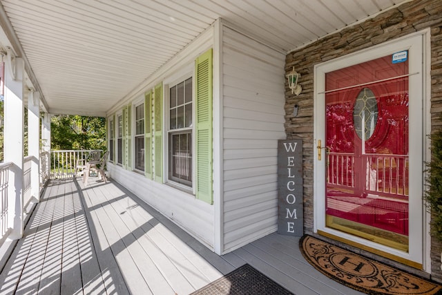 exterior space with covered porch