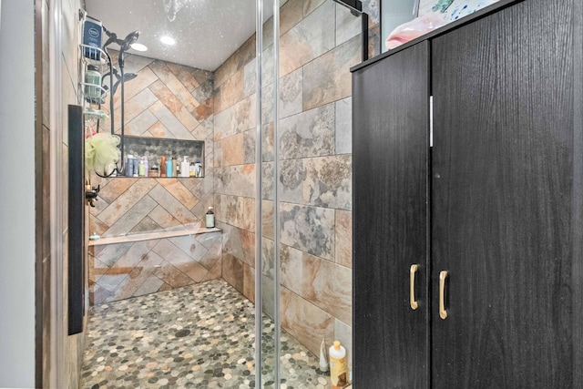 bathroom with walk in shower