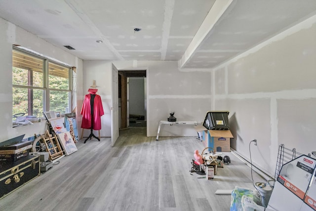 interior space with wood-type flooring