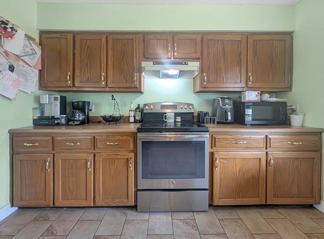 kitchen featuring electric range