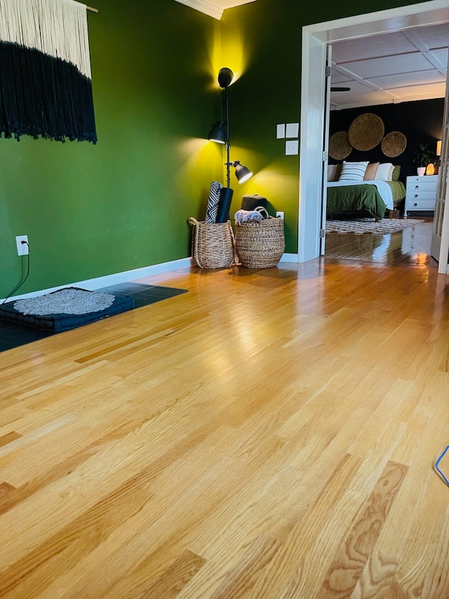 interior space with hardwood / wood-style floors