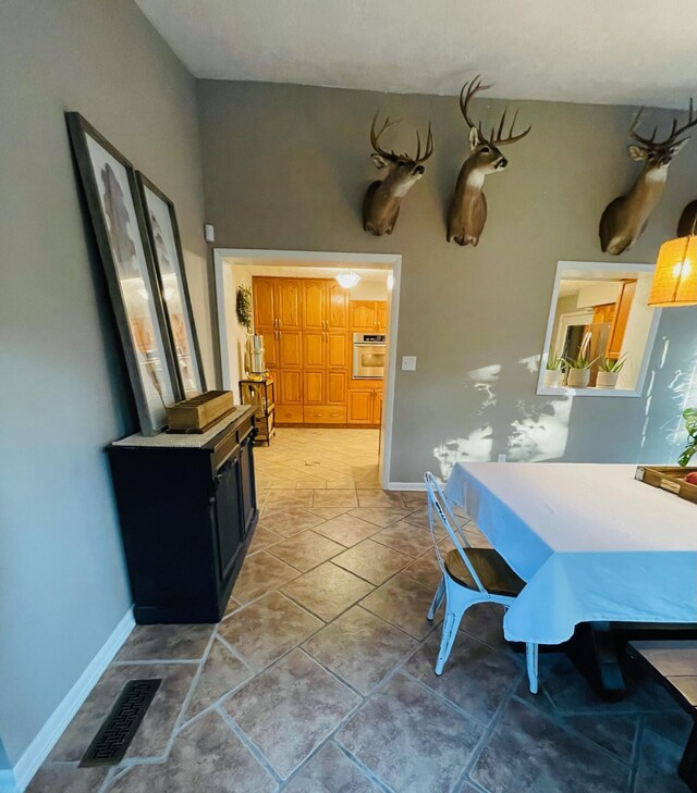 interior space with tile patterned floors