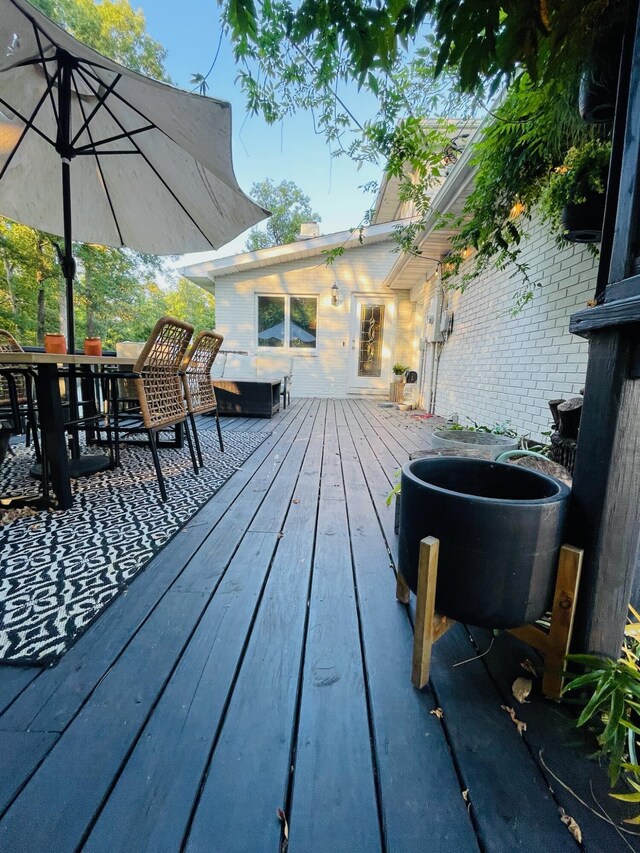 view of wooden terrace