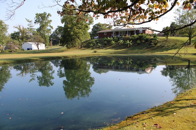 view of water feature