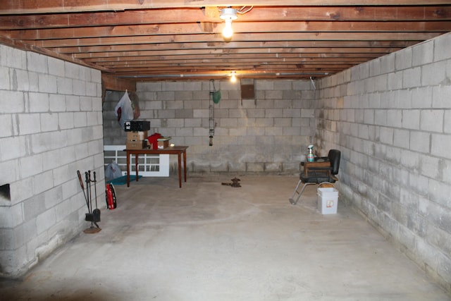 view of basement