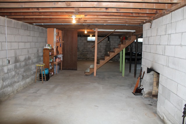 view of basement