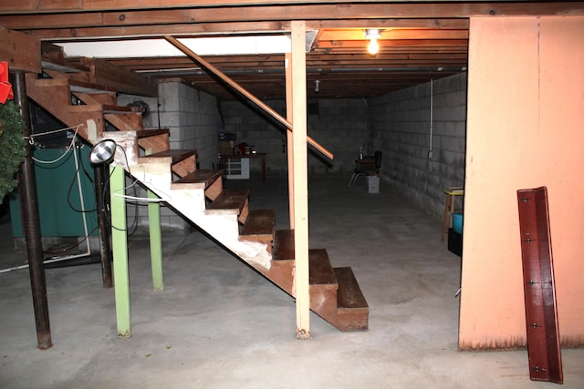 view of basement