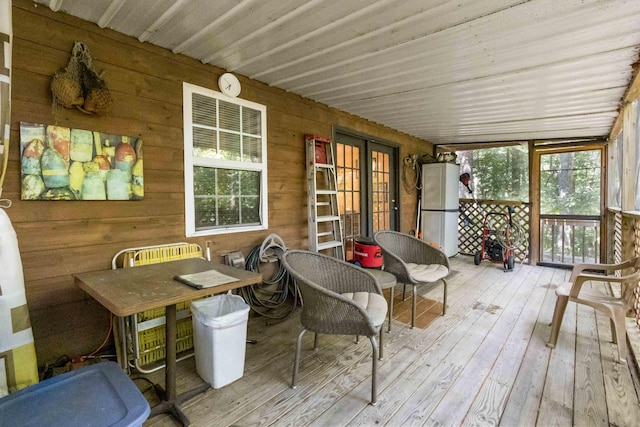 view of sunroom