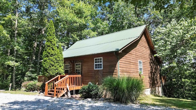 view of front of home with metal roof