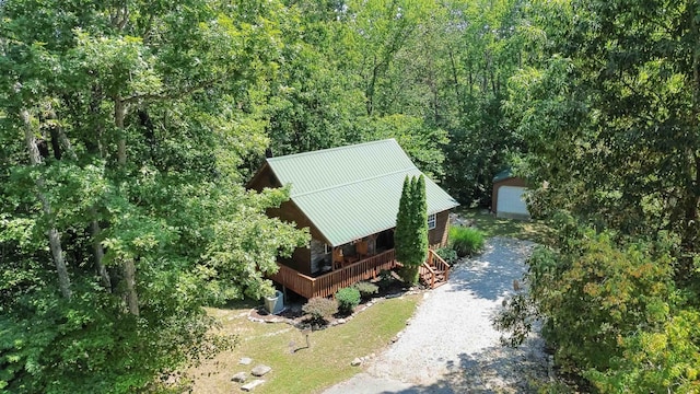 aerial view with a view of trees