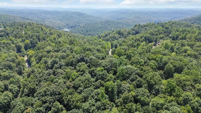 drone / aerial view with a view of trees