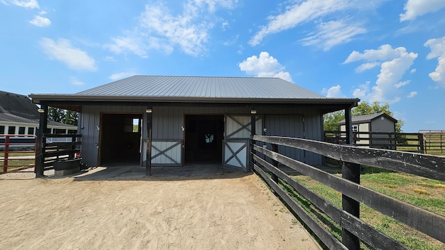 view of horse barn