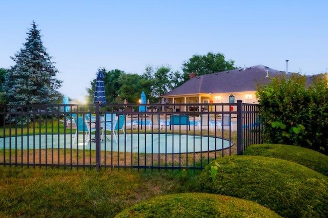 pool featuring fence