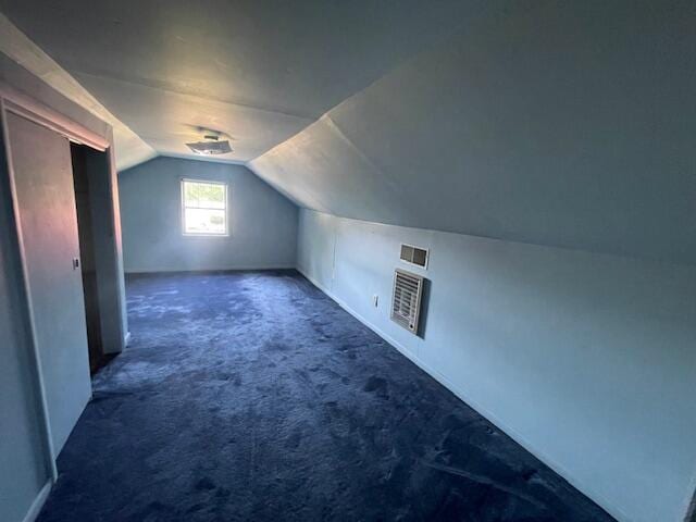 additional living space featuring carpet and vaulted ceiling