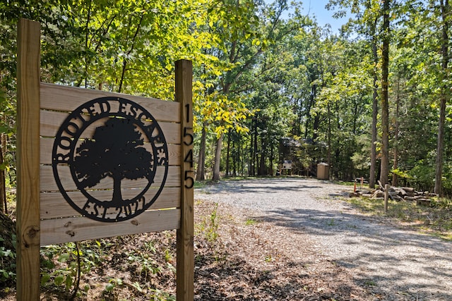 view of community sign