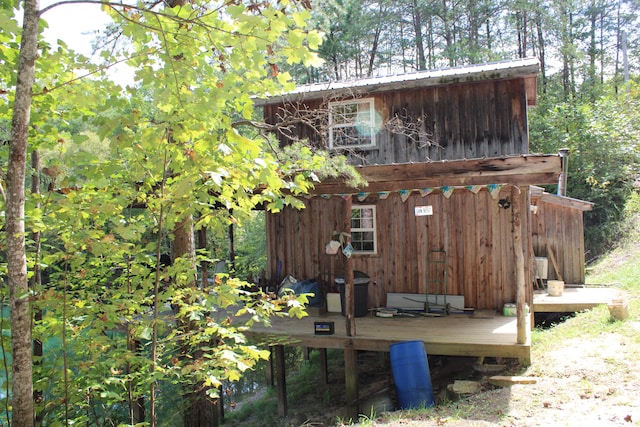 exterior space featuring a deck