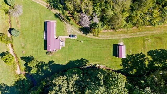 bird's eye view featuring a rural view