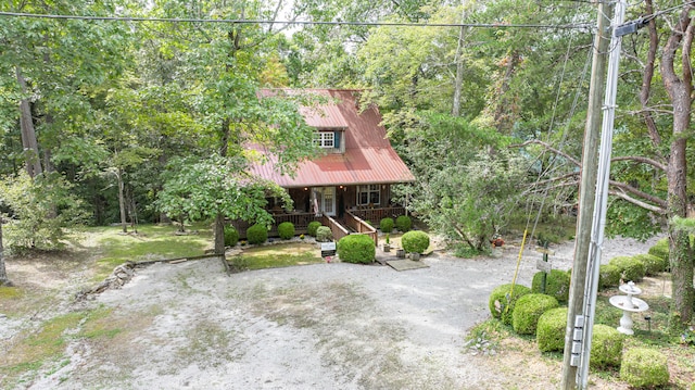 view of front of property with covered porch