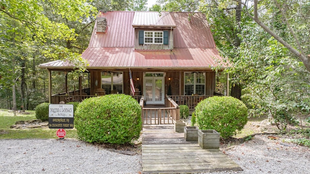 view of front of home with a porch