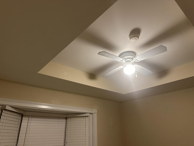 interior details with ceiling fan