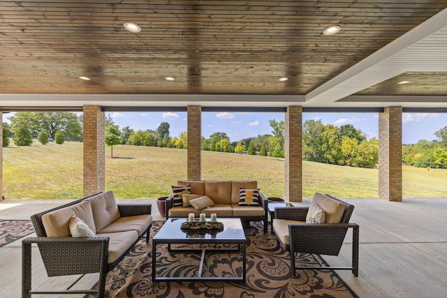 view of patio with outdoor lounge area