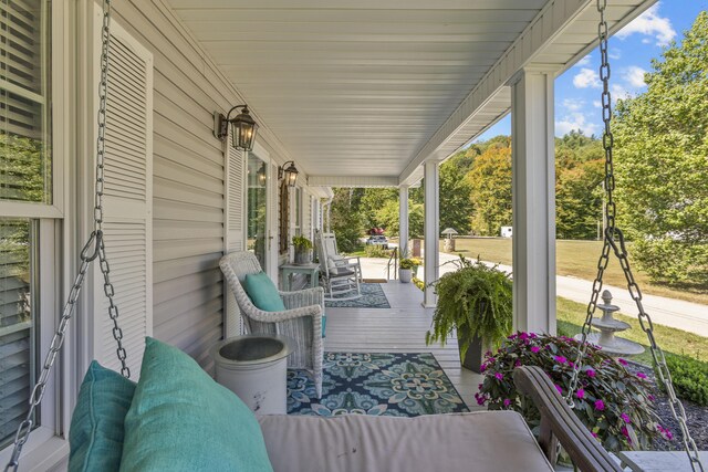 view of patio featuring covered porch