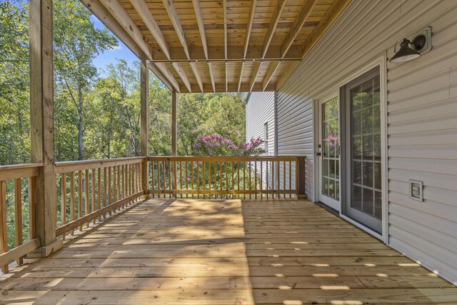 view of wooden terrace