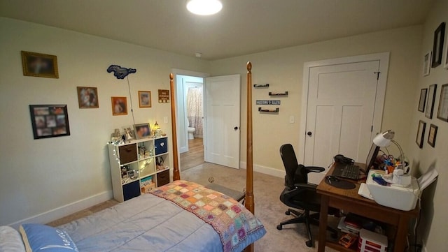 view of carpeted bedroom