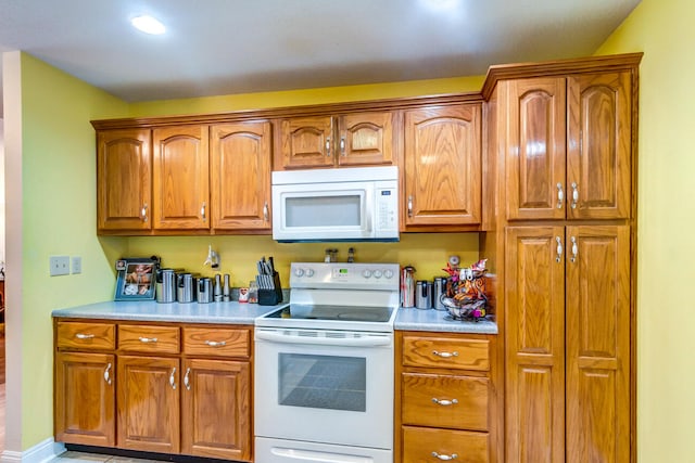 kitchen with white appliances