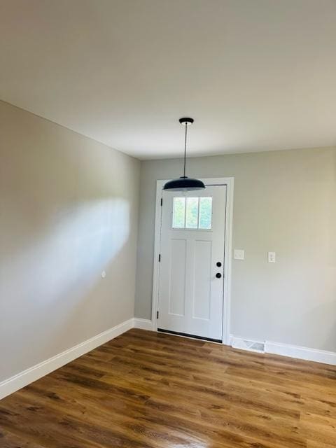 foyer featuring hardwood / wood-style flooring