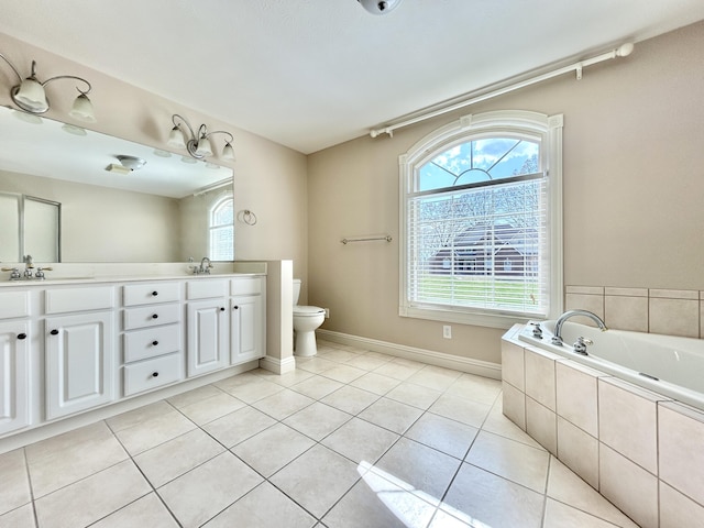 244 Water Cliff Dr, Somerset, KY 42503 - full bathroom featuring a sink, double vanity, plenty of natural light, and tile patterned flooring