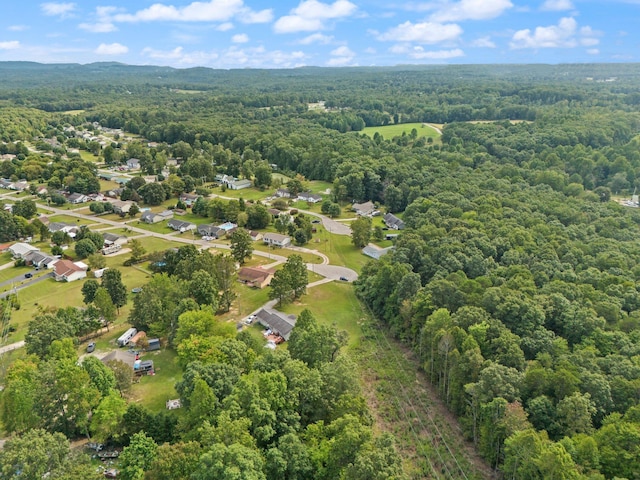 bird's eye view of a heavily wooded area